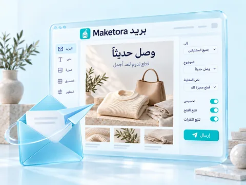 معاينة توضيحية لتطبيق بريد Maketora
