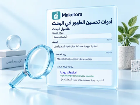 معاينة توضيحية لتطبيق أدوات تحسين الظهور في البحث