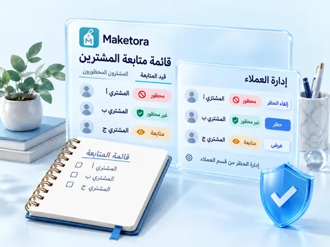 معاينة توضيحية لتطبيق قائمة متابعة المشترين